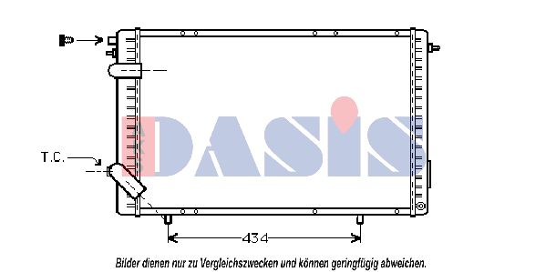 AKS DASIS Радиатор, охлаждение двигателя 180530N